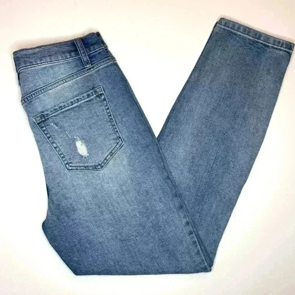 Sneak Peek Womens Jeans Straight Leg Destroyed Distressed Light Wash Size 29 - Picture 8 of 10